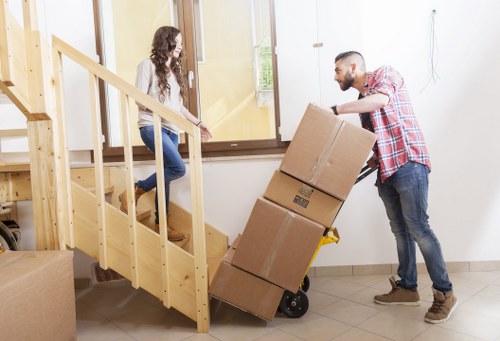 Van used for local removals with loading dock